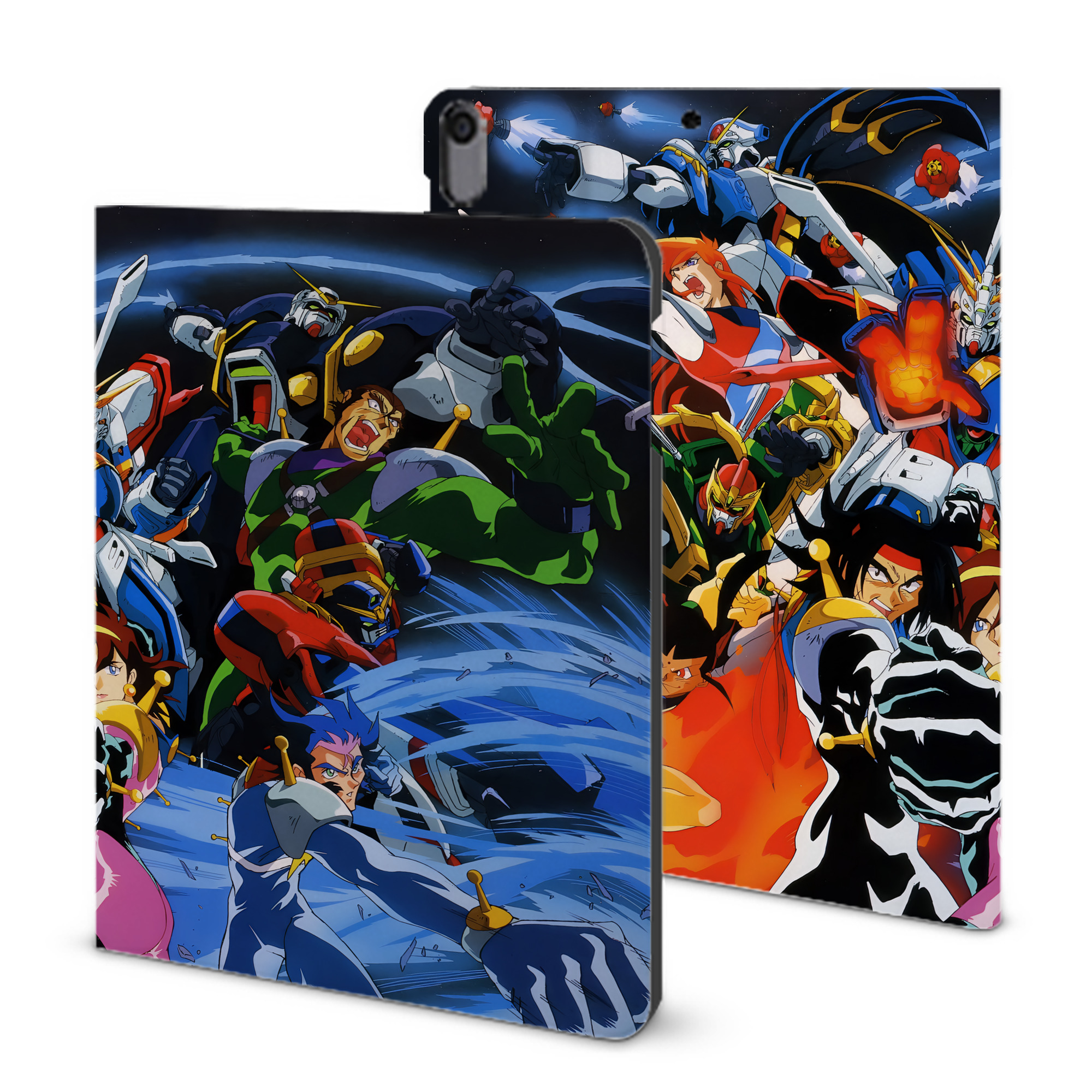 （画像用） 機動戦士ガンダム Mobile Suit Gundam IPad ケース ブック型 PUレザー TPU 耐衝撃 軽量 薄型 ペン収納なし 全面保護 IPad 各モデル対応